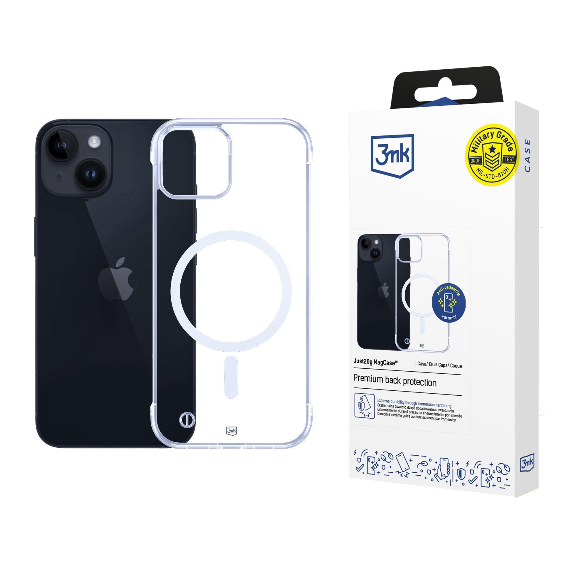 3mk Just20g MagCase til iPhone 14 – gennemsigtig