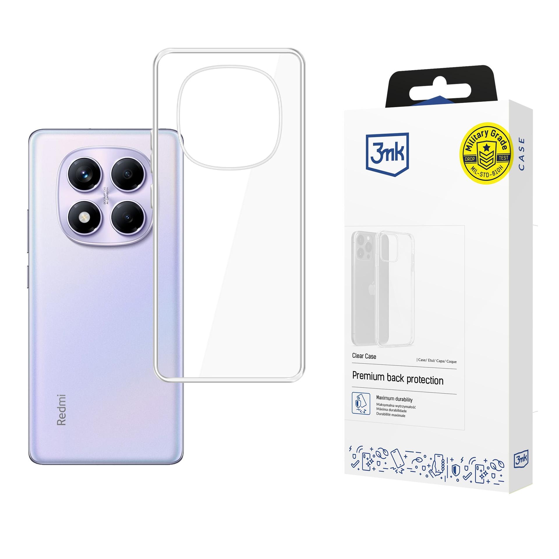 3mk gennemsigtigt cover til Xiaomi Redmi Note 14 Pro 4G – gennemsigtigt