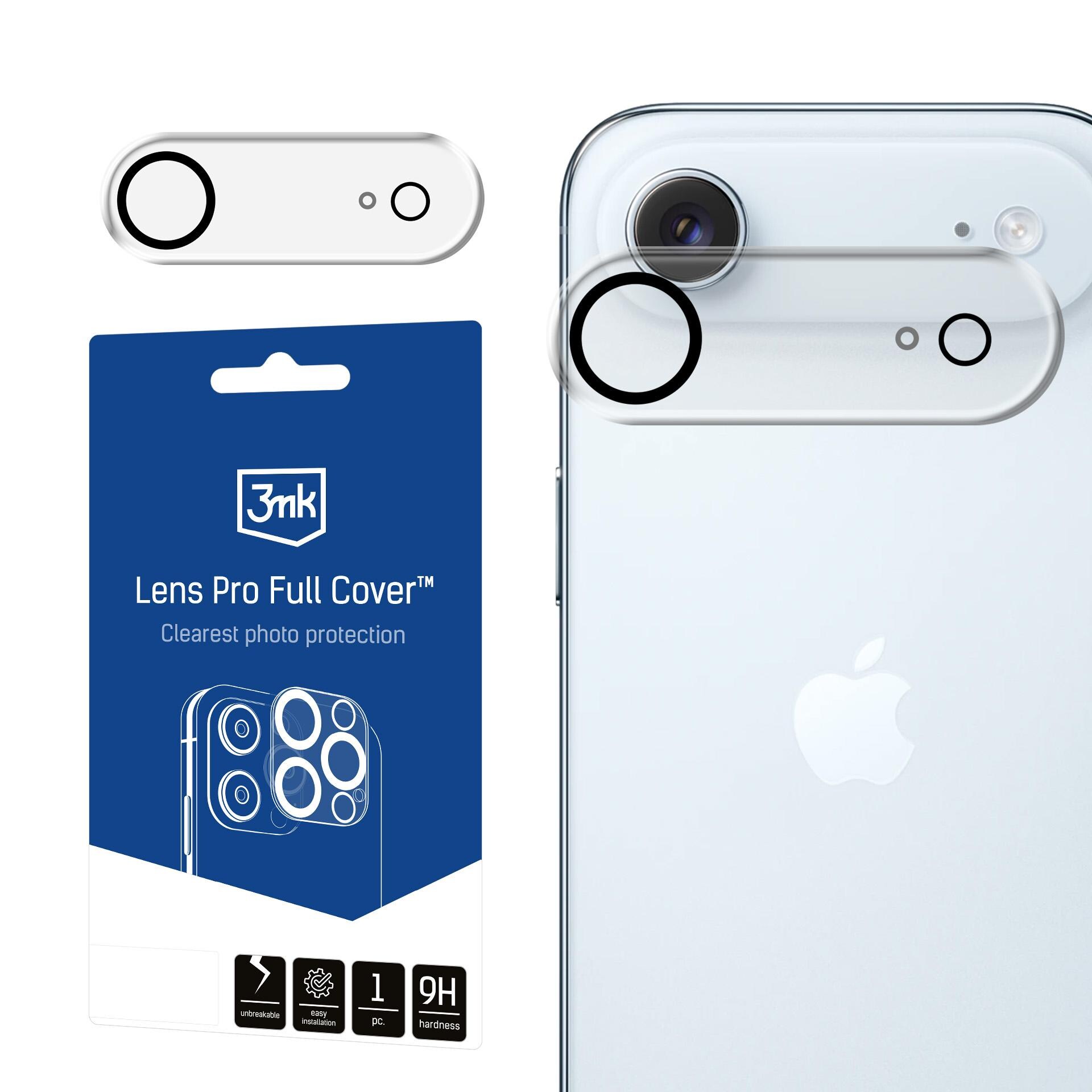 3mk Lens Pro hærdet glas med fuld dækning til iPhone 17 Air