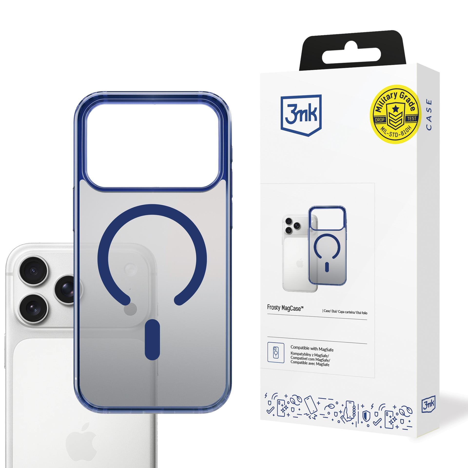 3mk Frosty MagCase til iPhone 17 Pro Max – Blå