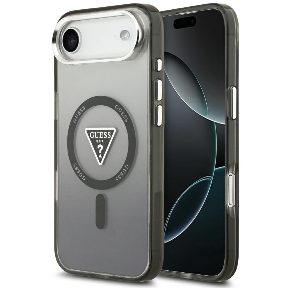 Guess IML Gradient Triangle Logo MagSafe-etui til iPhone Air – sort