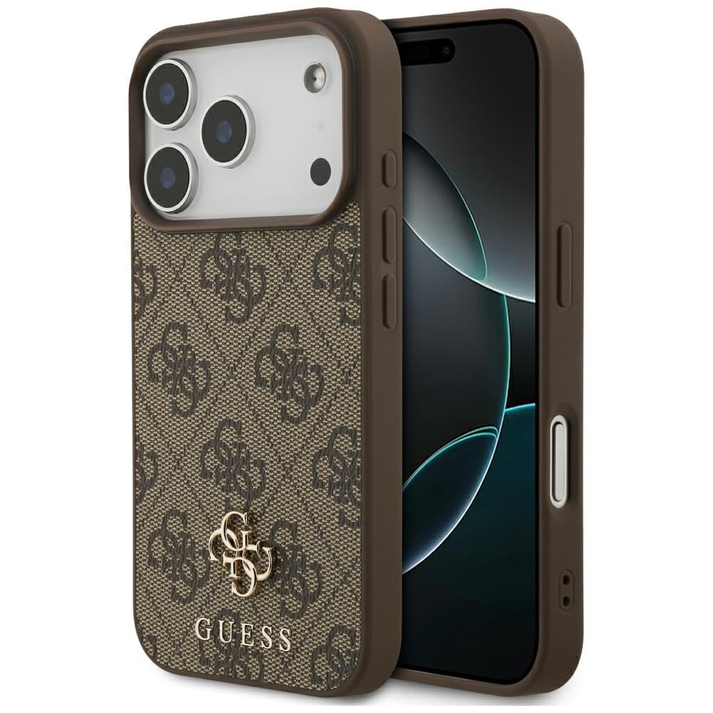 Guess 4G Small Classic Logo MagSafe-etui til iPhone 17 Pro / 18 Pro – Brun
