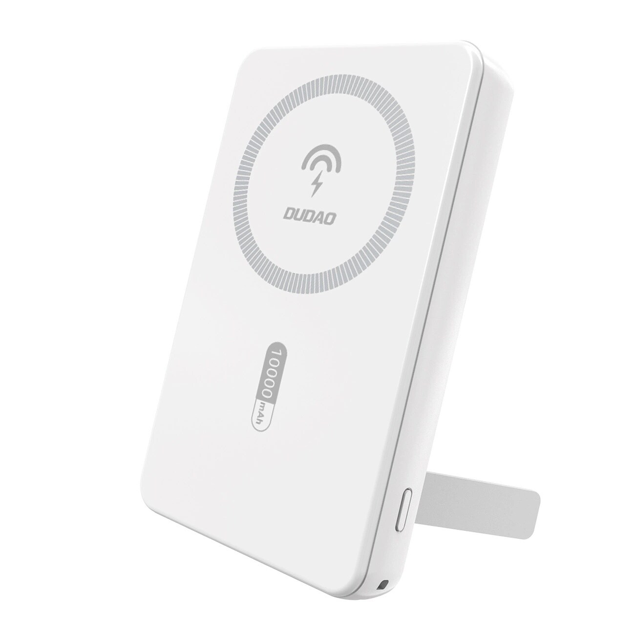 Dudao K14S+ 10.000 mAh 22,5 W magnetisk powerbank USB-A/USB-C, MagSafe, stativ – hvid