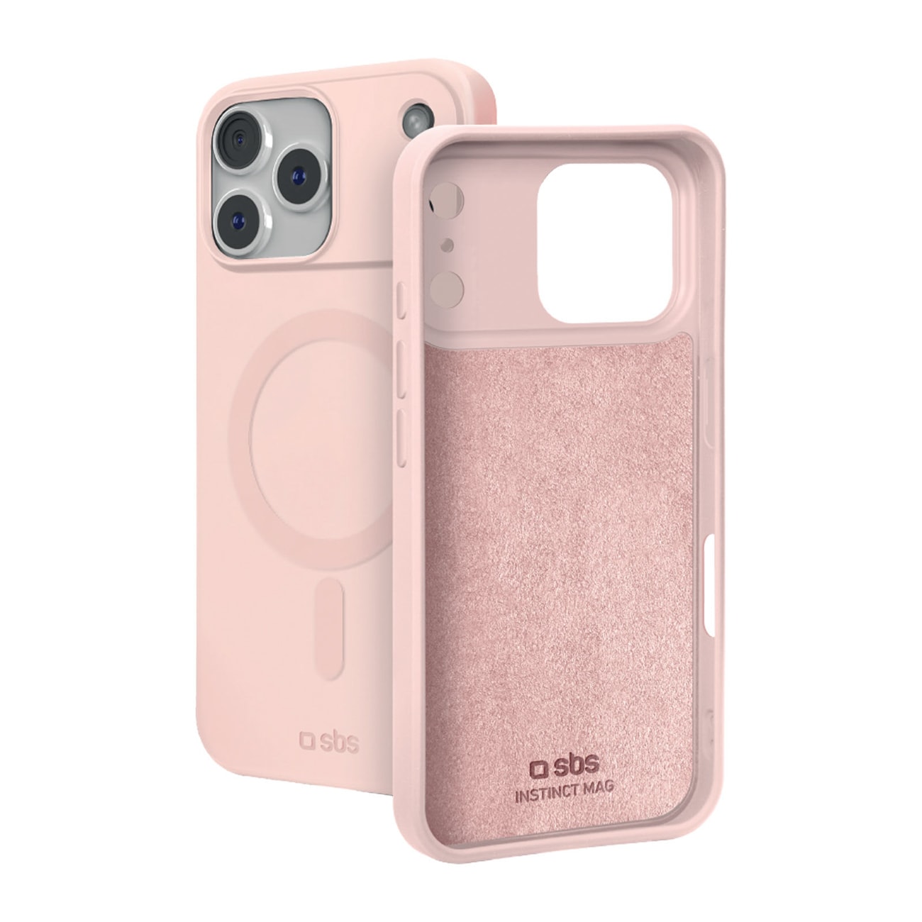 SBS Instinct Mag-etui til iPhone 18 Pro / 17 Pro – kompatibelt med MagSafe – lyserød