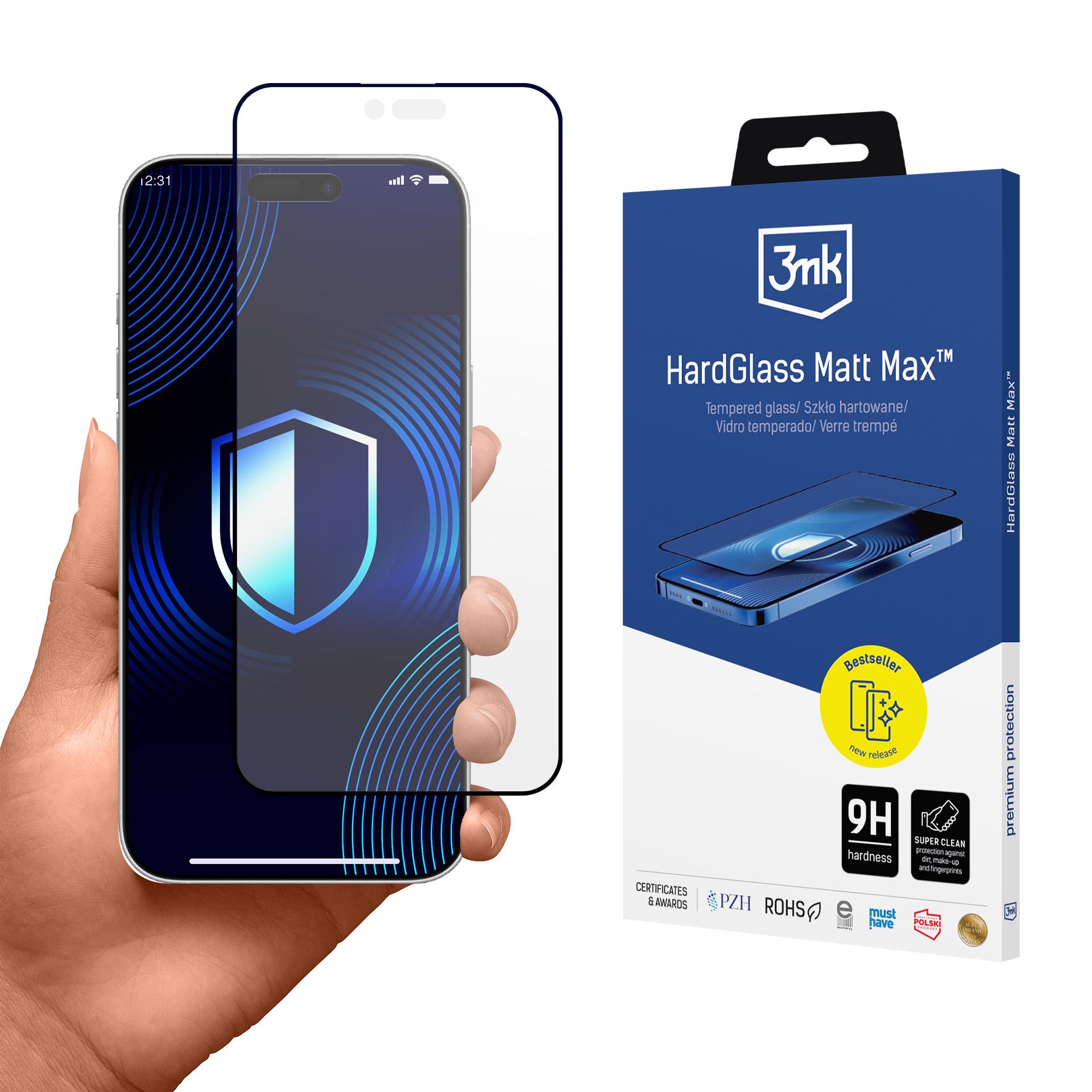 Matt hærdet glas 3mk HardGlass Matt Max til Apple iPhone 17 Air