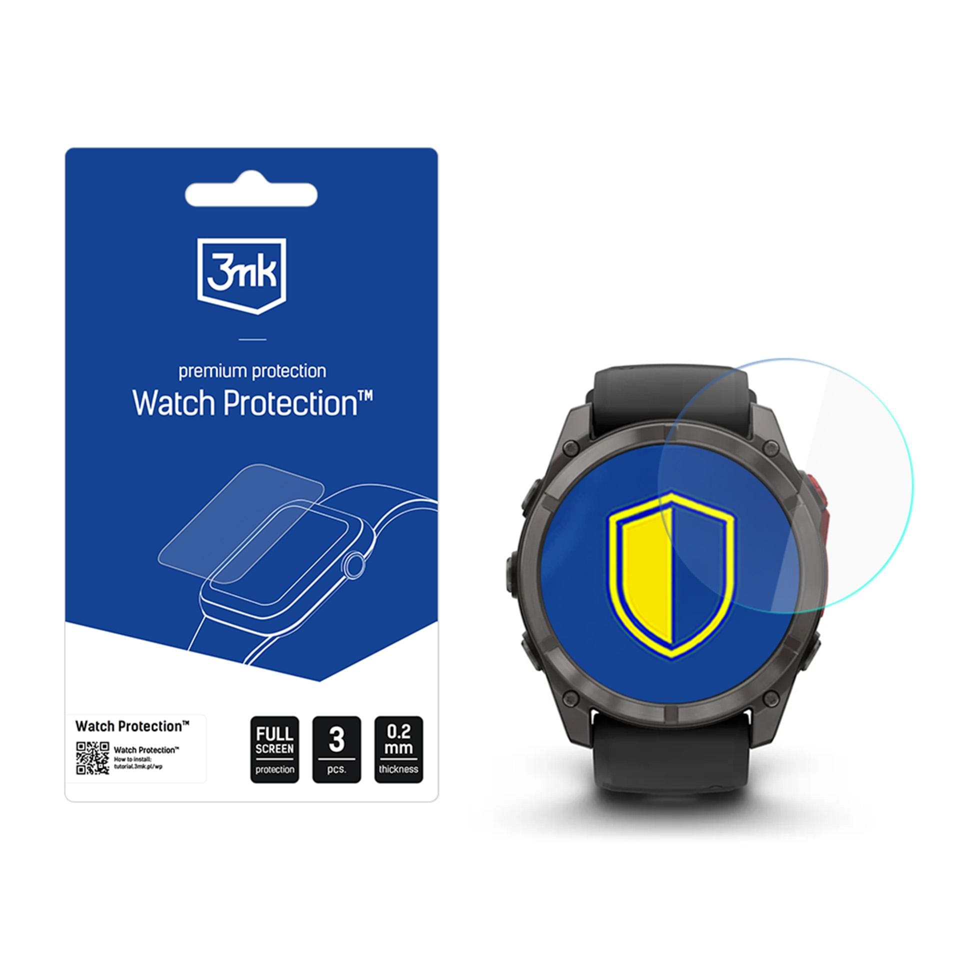 3mk Watch Protection ARC-skærmbeskytter til Garmin Fenix 8 Pro 51 mm (AMOLED, MicroLED)