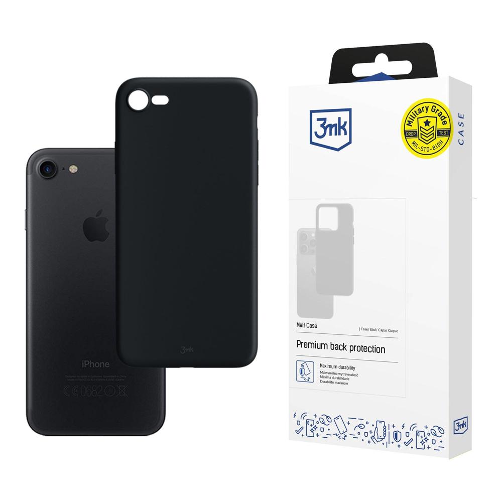 3mk Matt-etui til iPhone 7 / 8 / SE 2020 / SE 2022 – sort