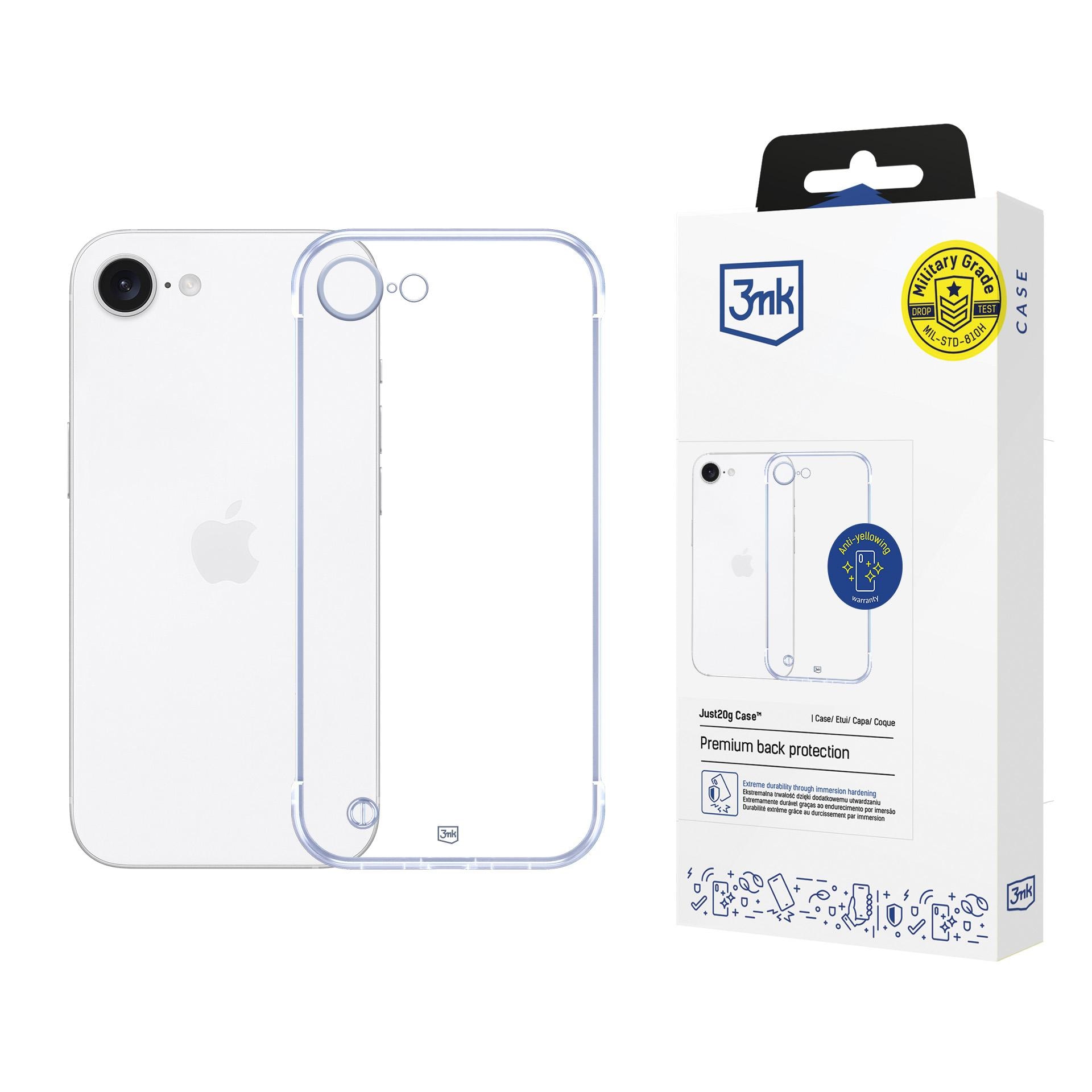 3mk Just20g gennemsigtigt cover til Apple iPhone 16E – gennemsigtigt