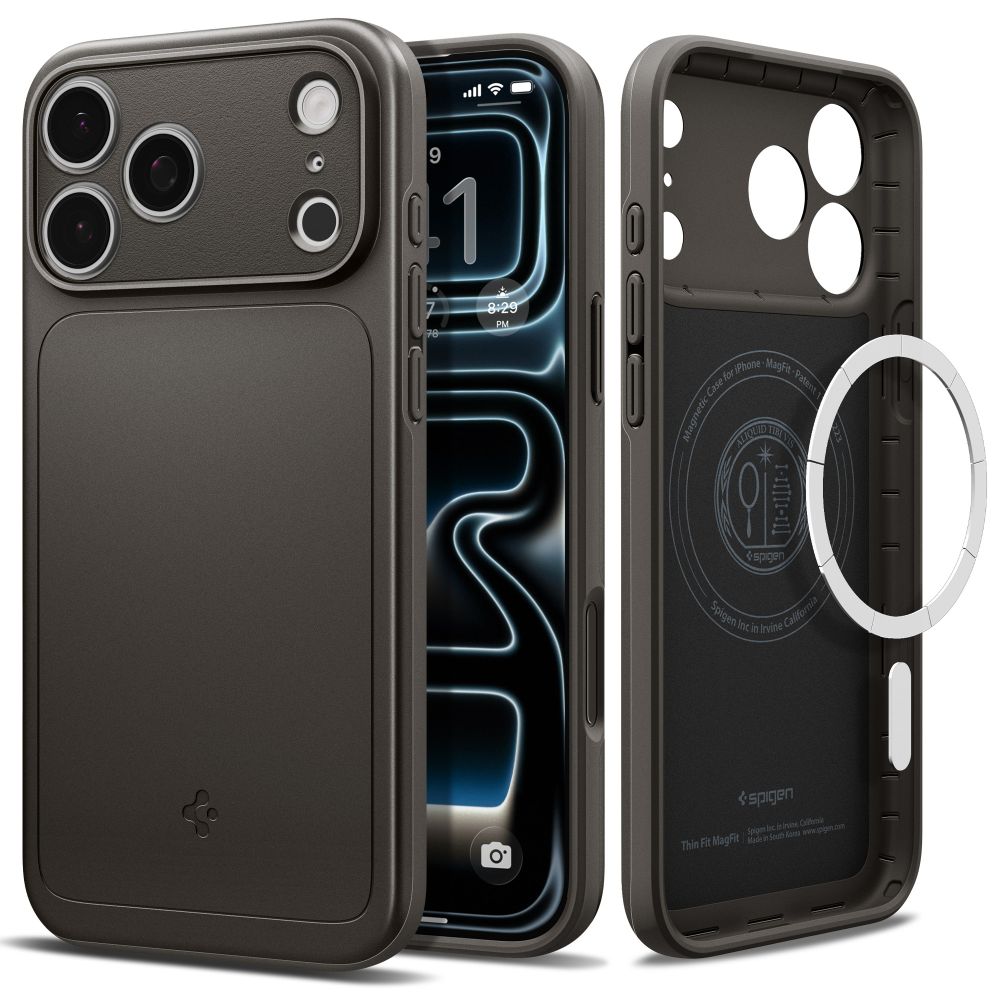 Spigen Thin Fit MagSafe-etui til iPhone 18 Pro Max / 17 Pro Max – Sort