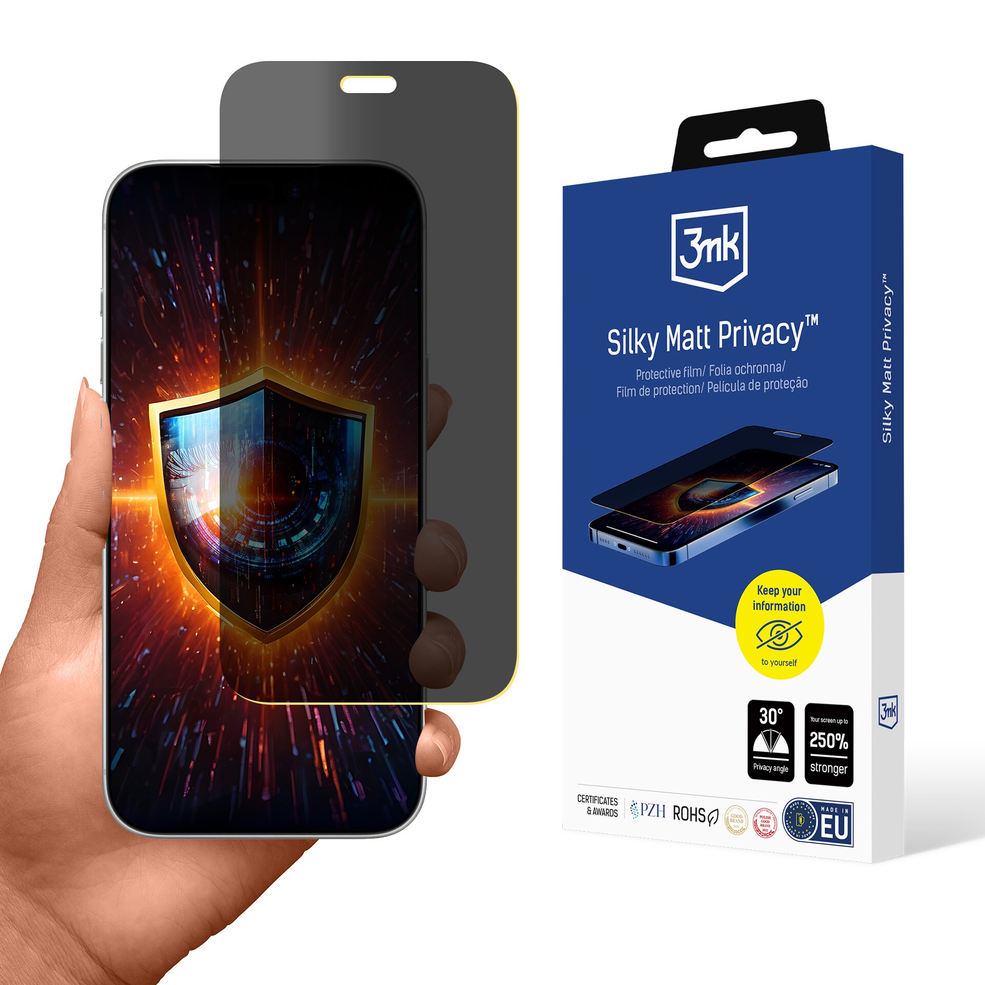 3mk Silky Matt Privacy – mat skærmbeskytter til iPhone 18 Pro Max