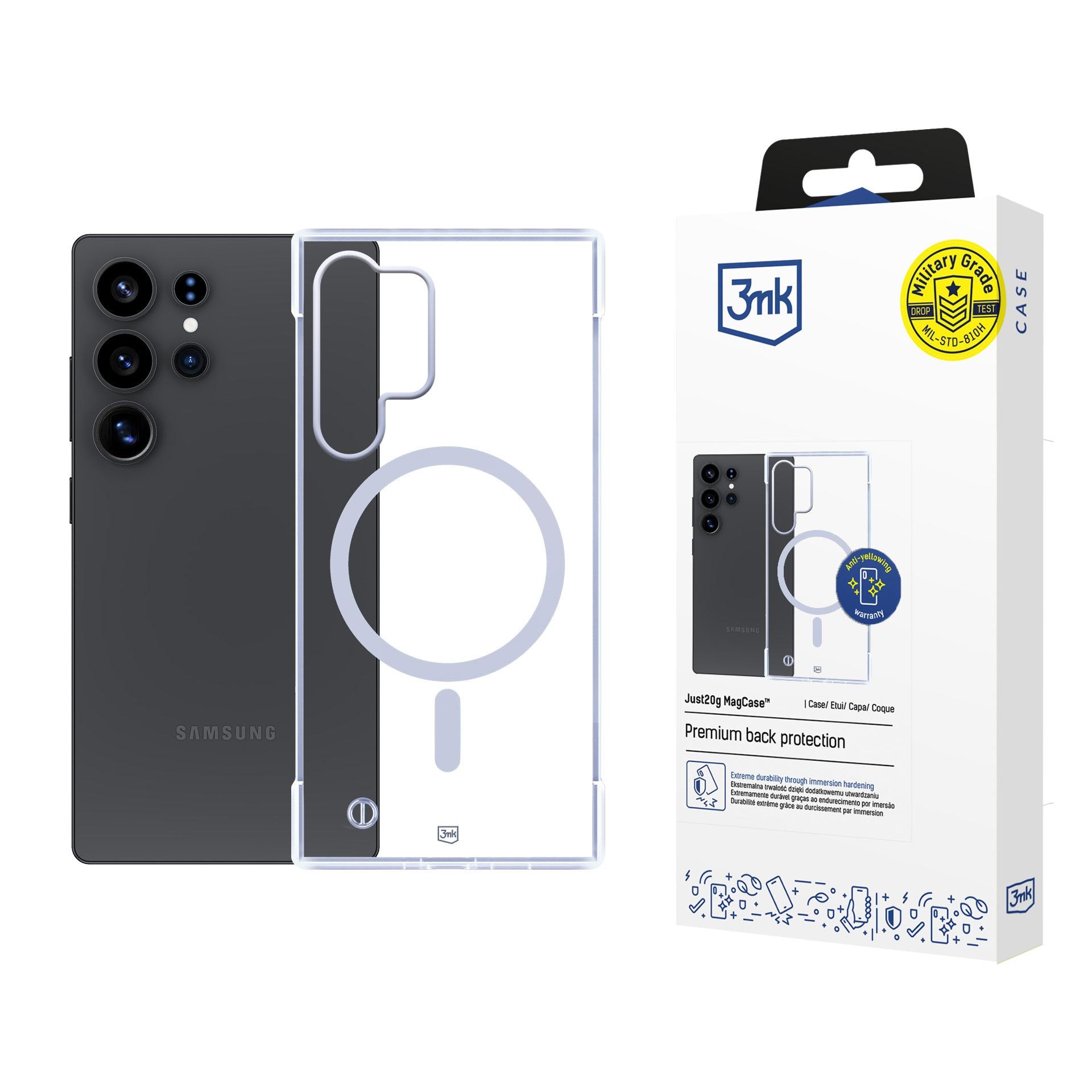 3mk Just20g MagCase til Samsung Galaxy S25 Ultra – gennemsigtig