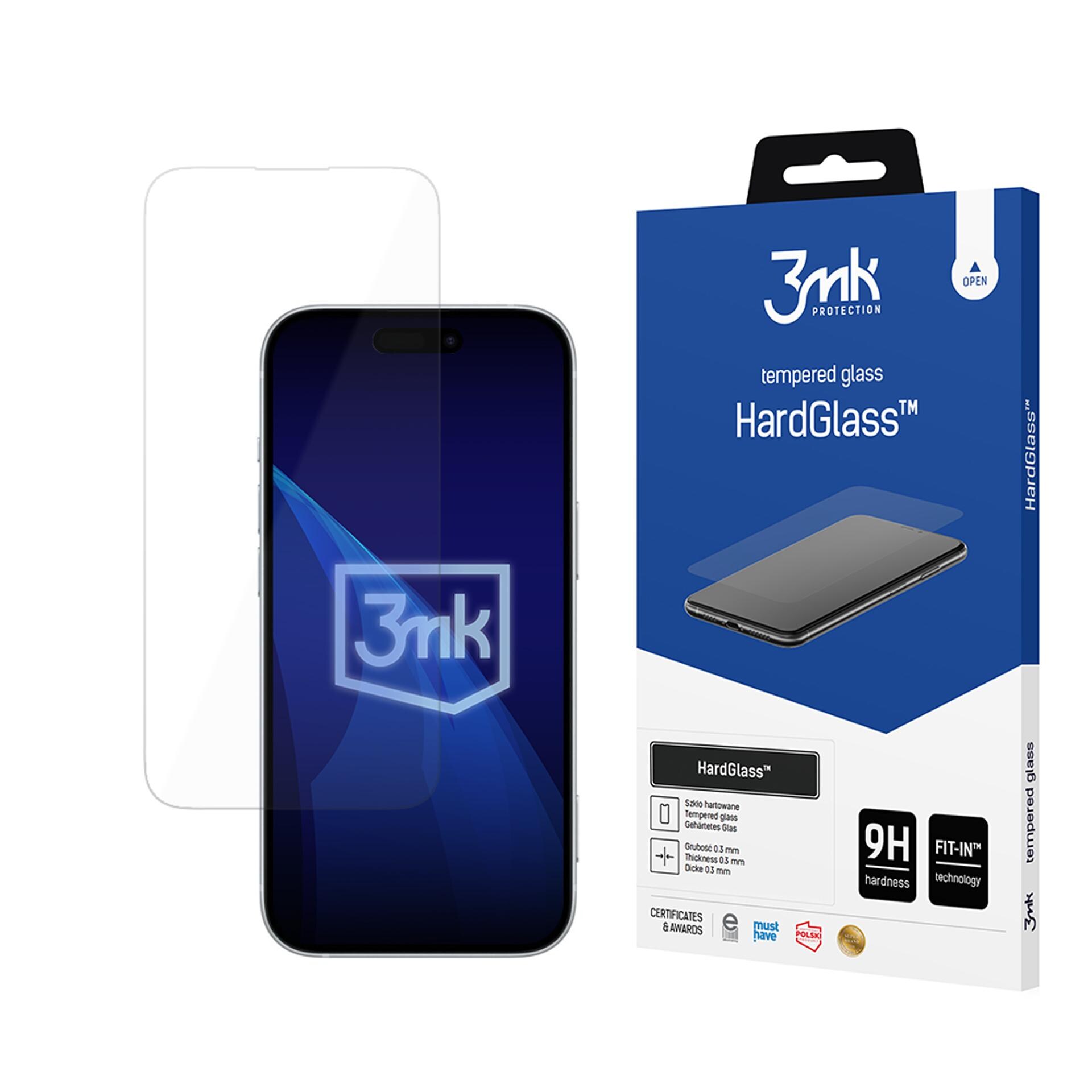 3mk HardGlass hærdet glas til Apple iPhone 16 Pro Max / 17 Pro Max