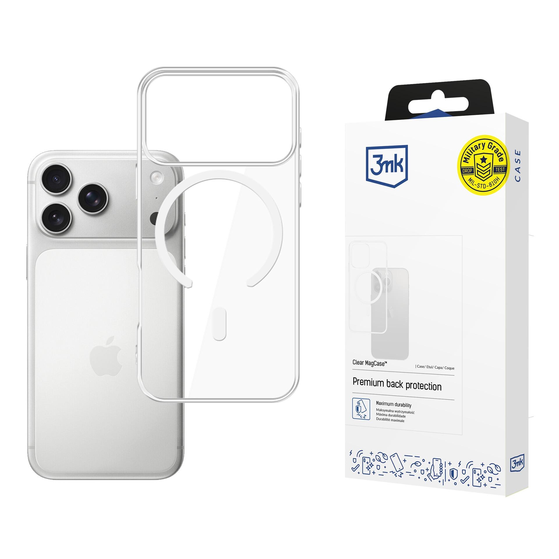 3mk Clear MagCase til Apple iPhone 17 Pro Max – gennemsigtig