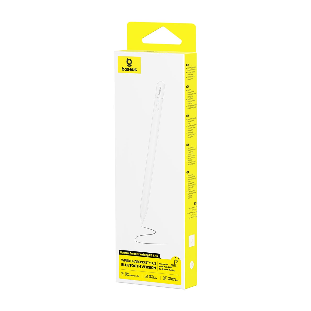 Baseus Smooth Writing PS3 Air Bluetooth-aktiv stylus til iPad – hvid