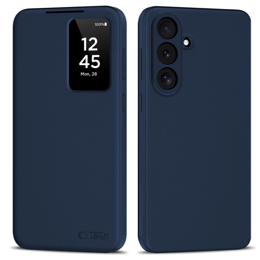 Tech-Protect Smart Wallet-etui til Samsung Galaxy S26 FE – mat marineblå