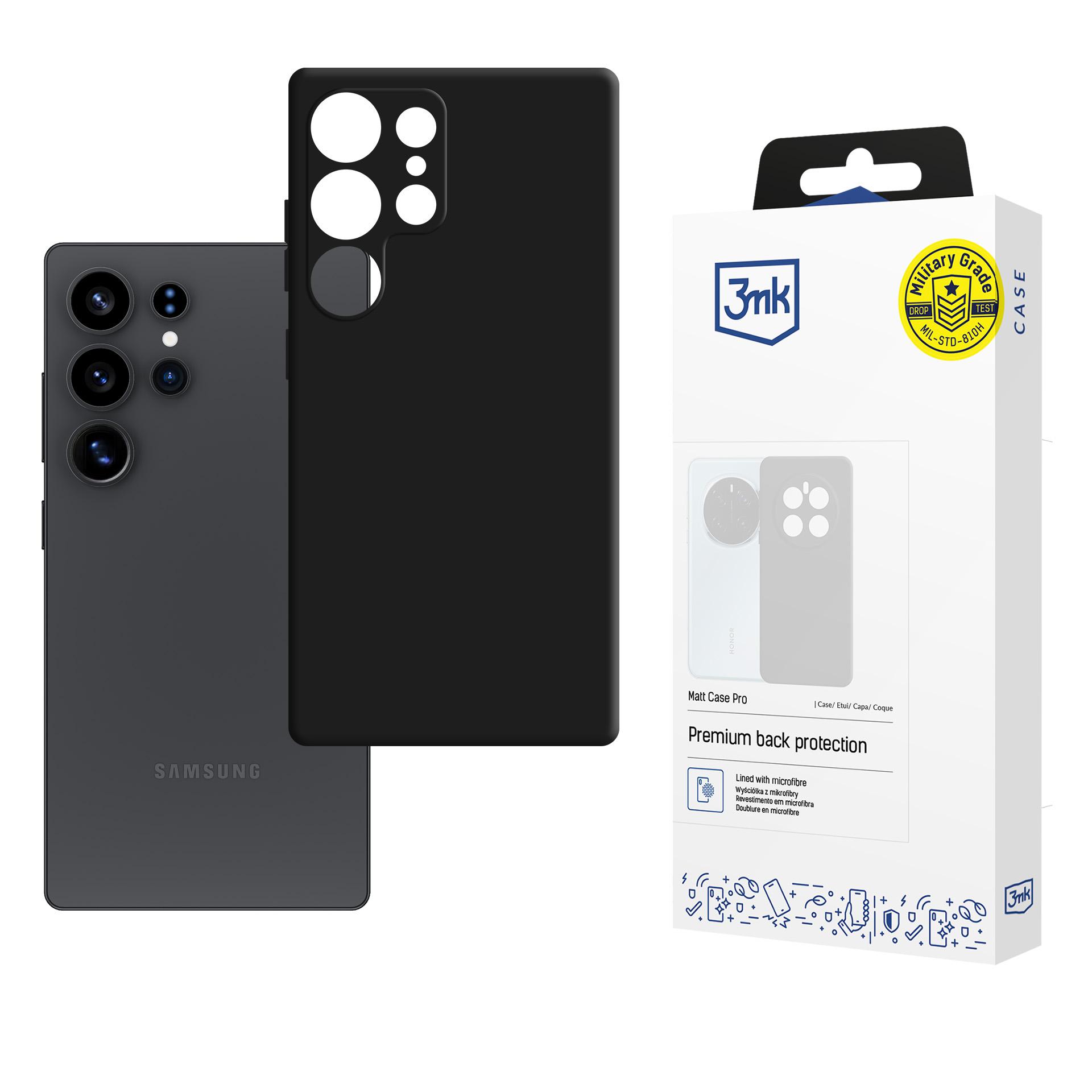 3mk Matt Case Pro til Samsung Galaxy S25 Ultra – mat sort