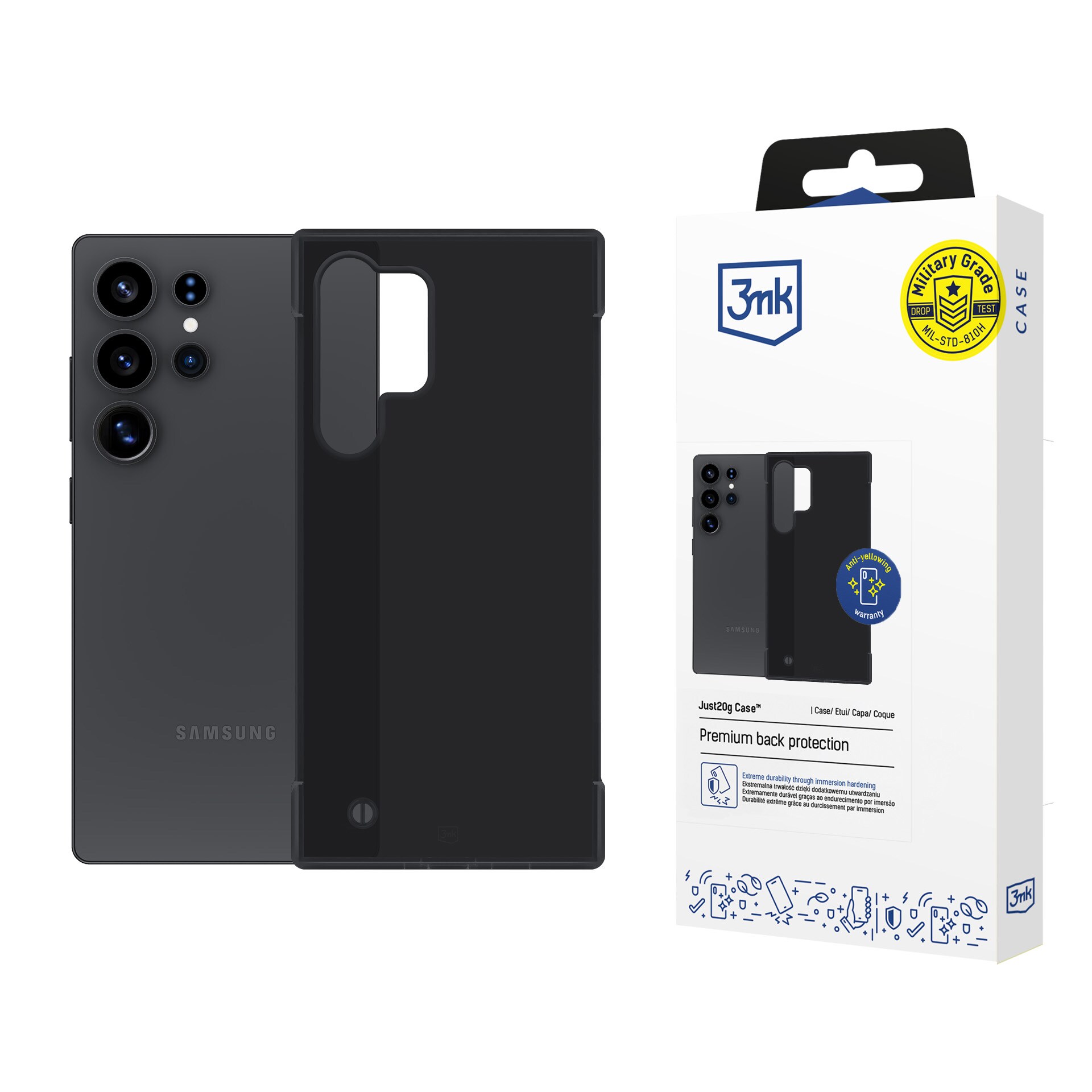 3mk Just20g mat etui til Samsung Galaxy S25 Ultra – mat sort