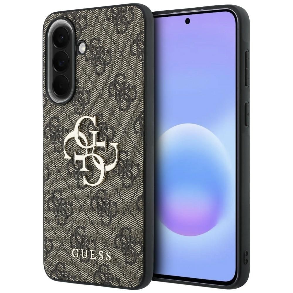 Guess læderetui med 4G-metal-logo til Samsung Galaxy A37 5G – brun