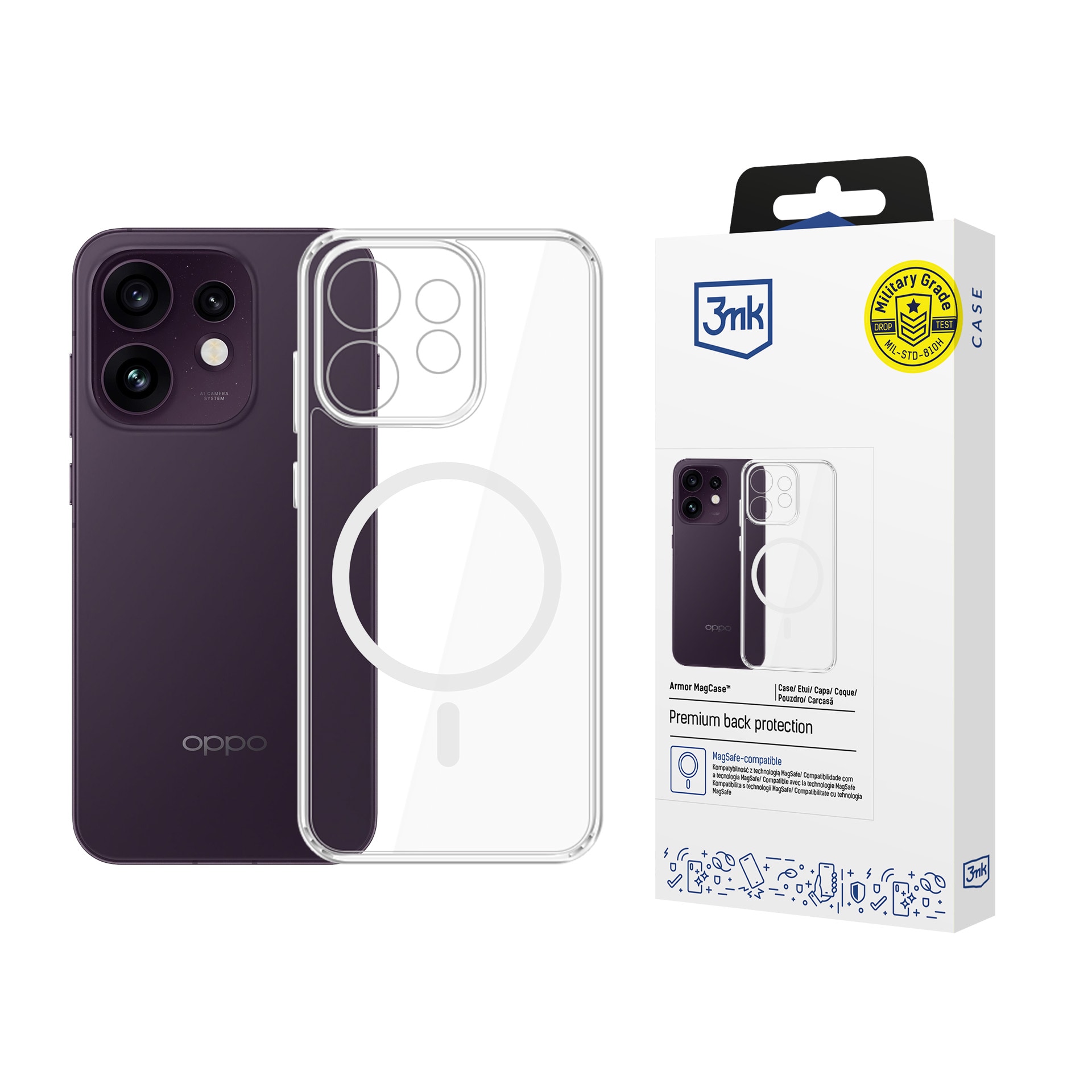 3mk Armor Magcase til Oppo Reno 16 F / Reno 16 FS (CPH2859) – Gennemsigtig