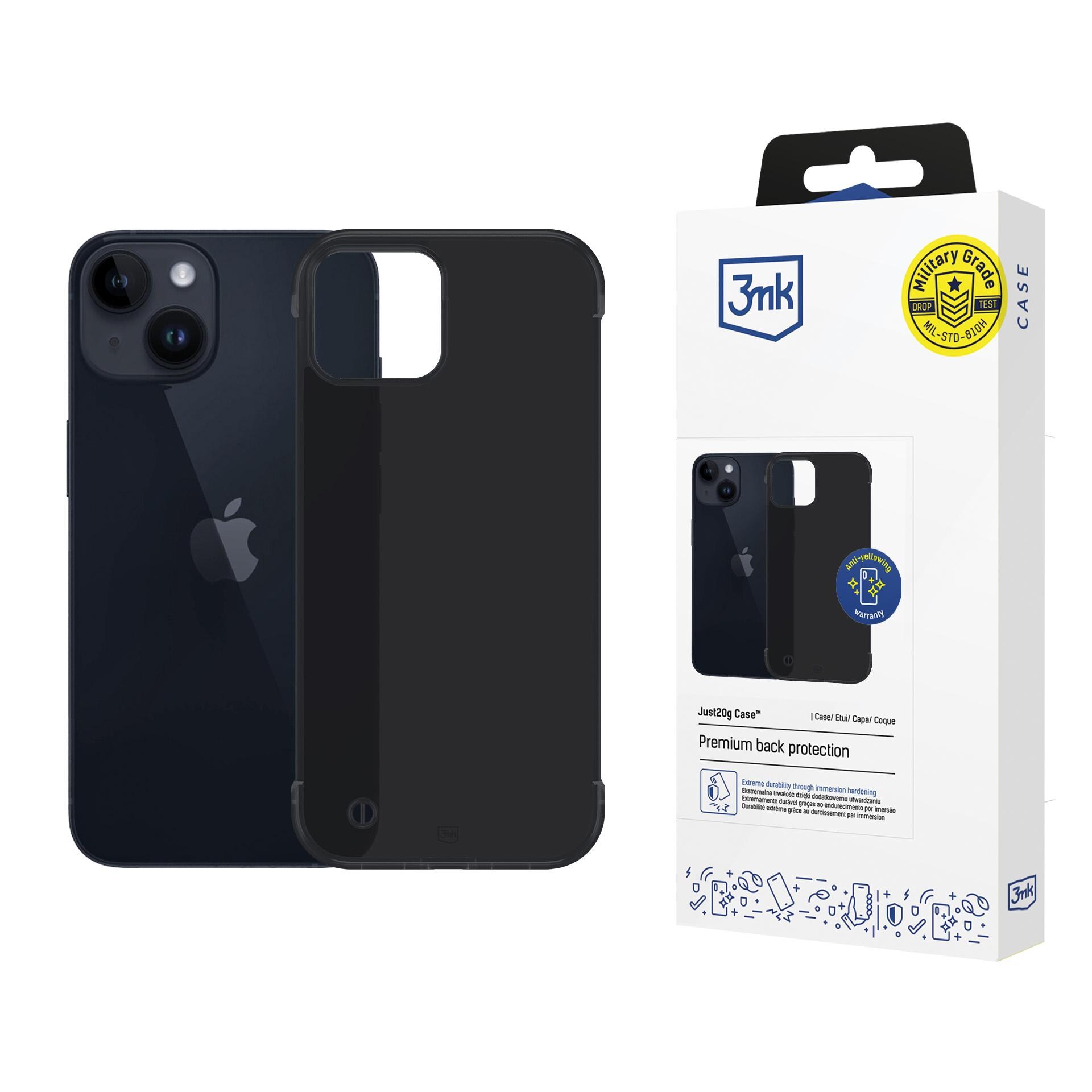 3mk Just20g mat etui til Apple iPhone 14 – mat sort