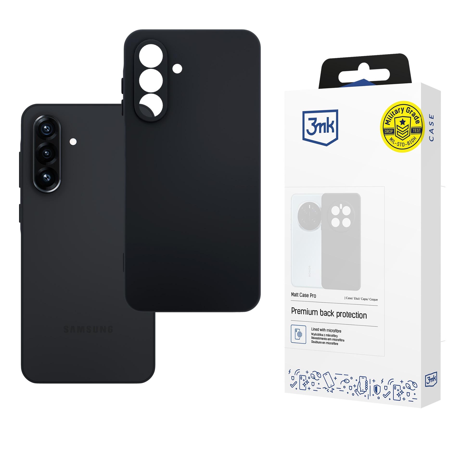 3mk Matt Case Pro til Samsung Galaxy A26 5G – Mat sort