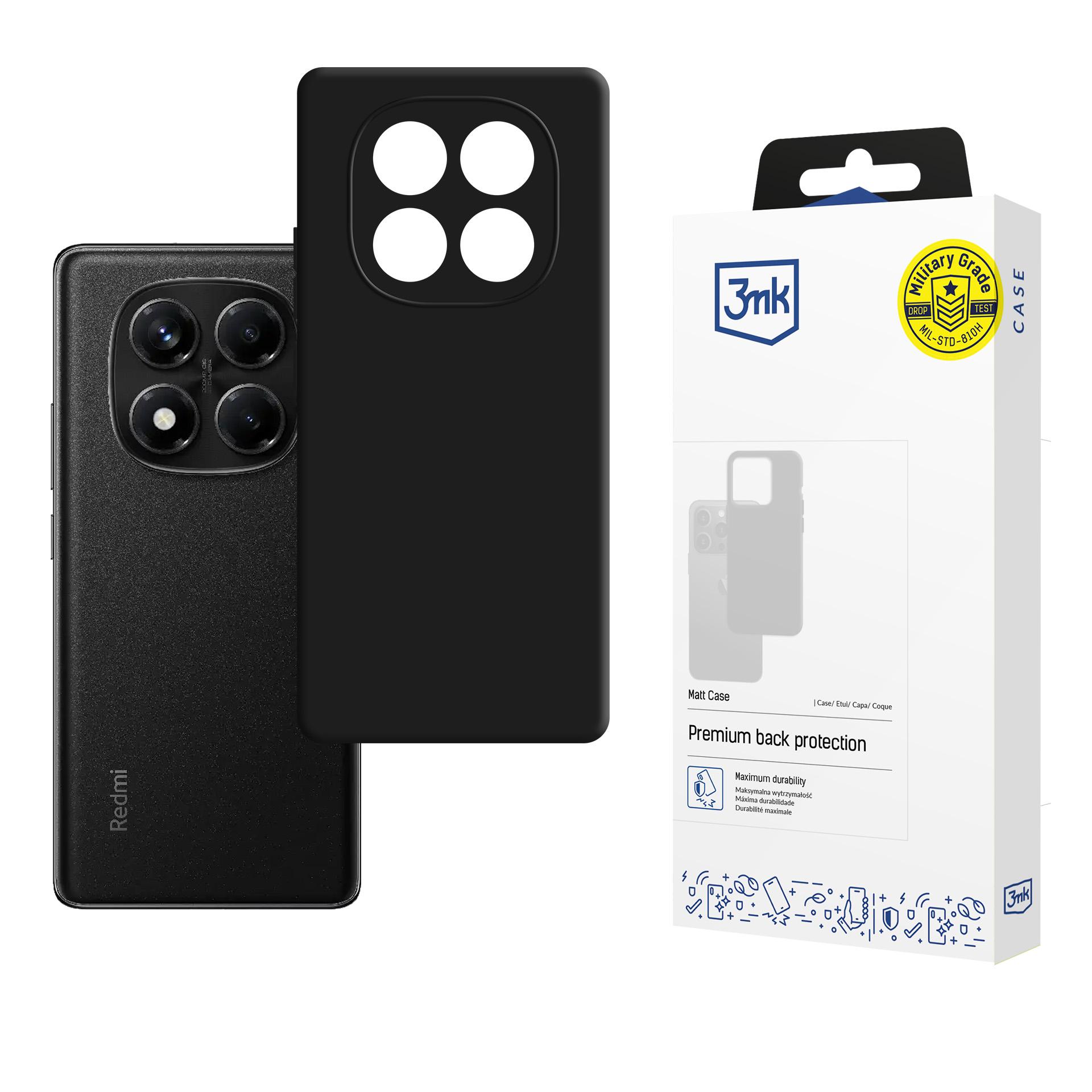 3mk Matt-etui til Xiaomi Redmi Note 14 Pro 4G – mat sort