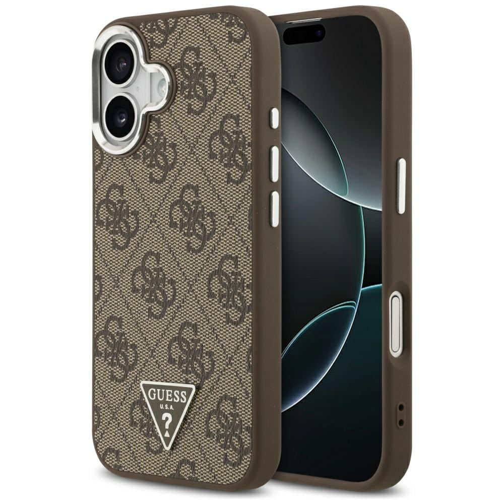 Guess 4G Triangle Logo MagSafe-etui til iPhone 17 – brun