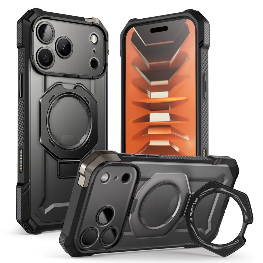 Supcase UB Grip Mag MagSafe-etui til iPhone 18 Pro / 17 Pro – Sort