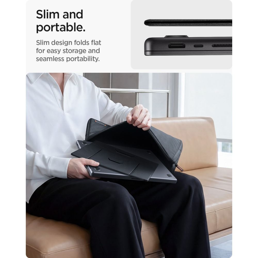 Spigen SlimFold LD201-S8 bærbarstativ – grå