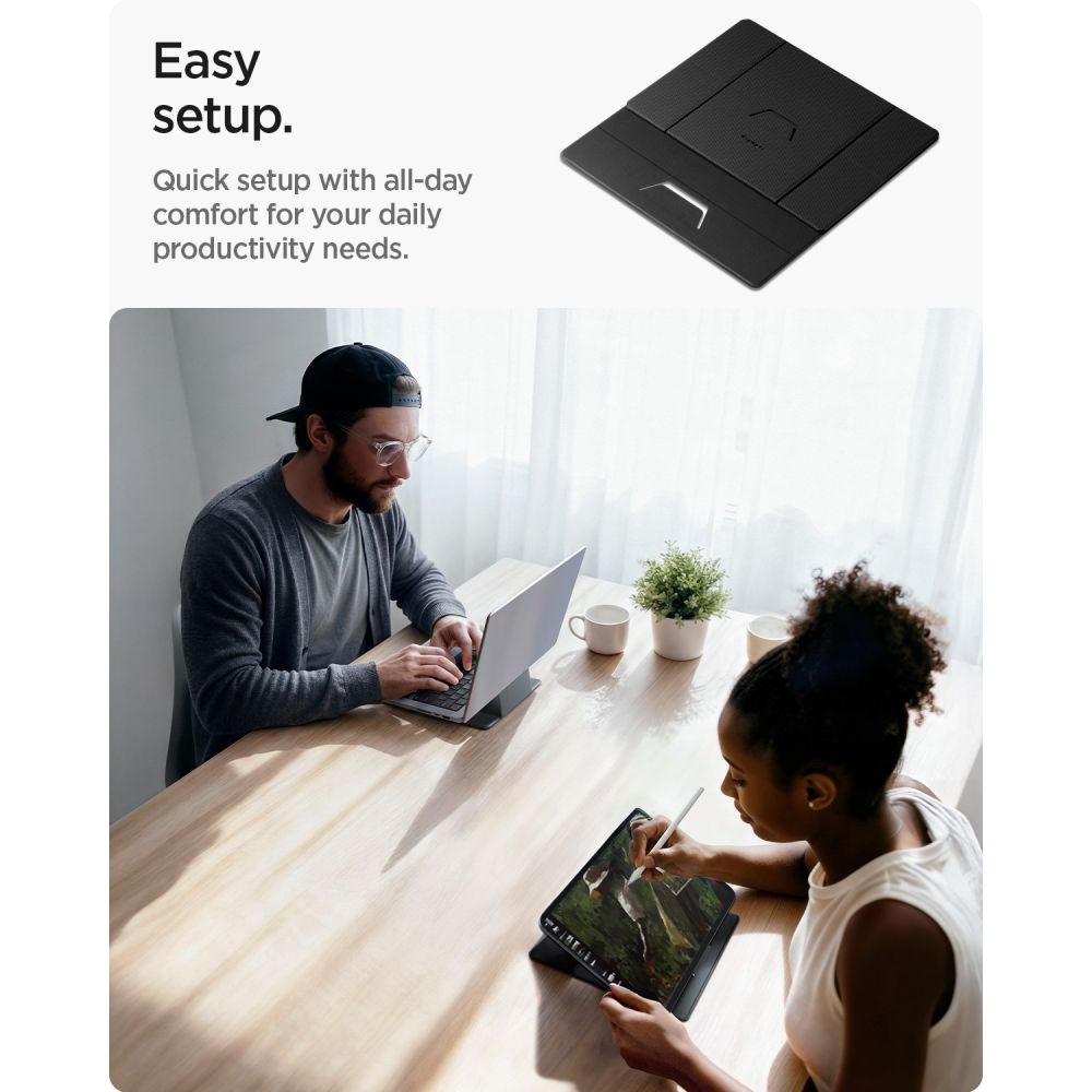 Spigen SlimFold LD201-S8 bærbarstativ – grå