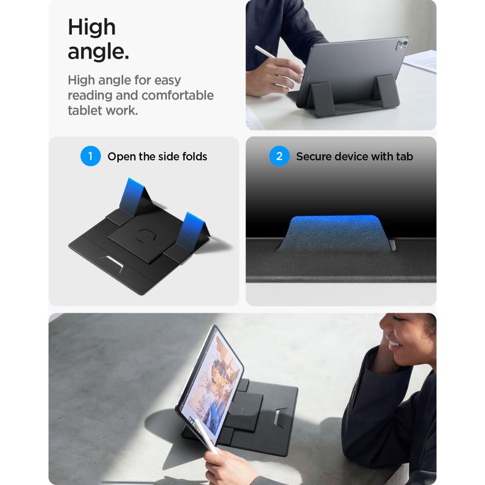 Spigen SlimFold LD201-S8 bærbarstativ – grå