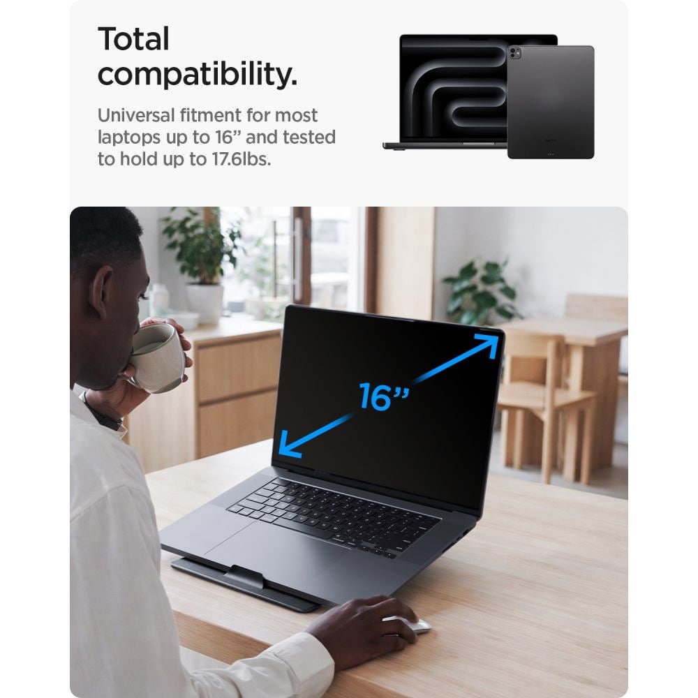 Spigen SlimFold LD201-S8 bærbarstativ – grå