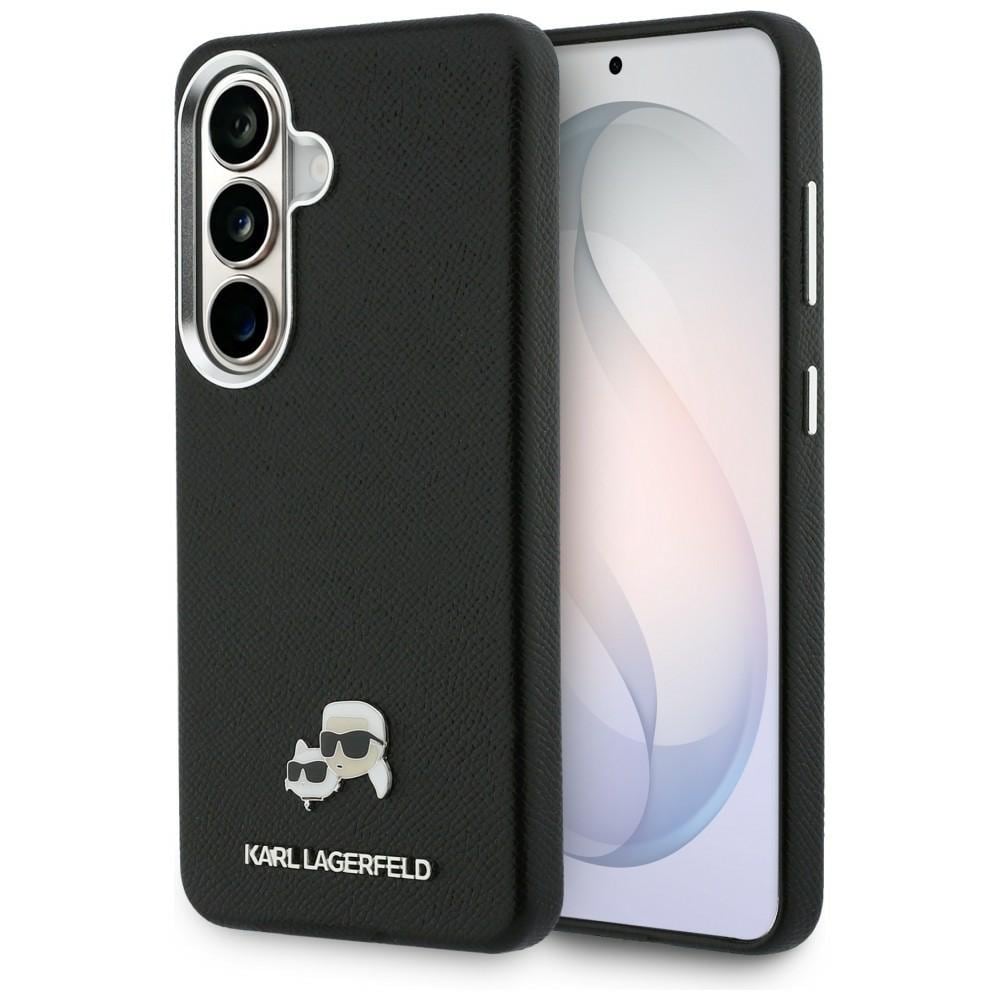 Karl Lagerfeld Saffiano KC Metal Logo MagSafe-etui til Samsung Galaxy S26, sort