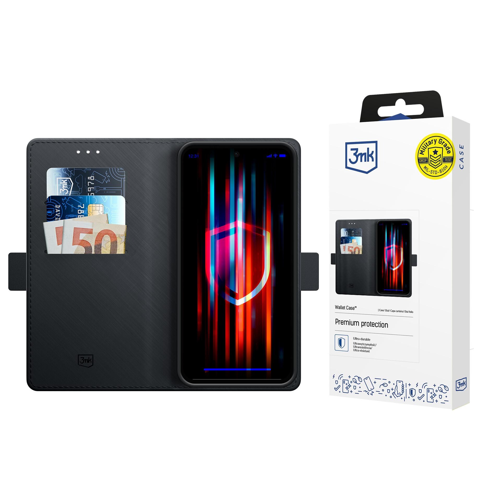 3mk-lommebogset til Xiaomi Redmi A5 4G – sort