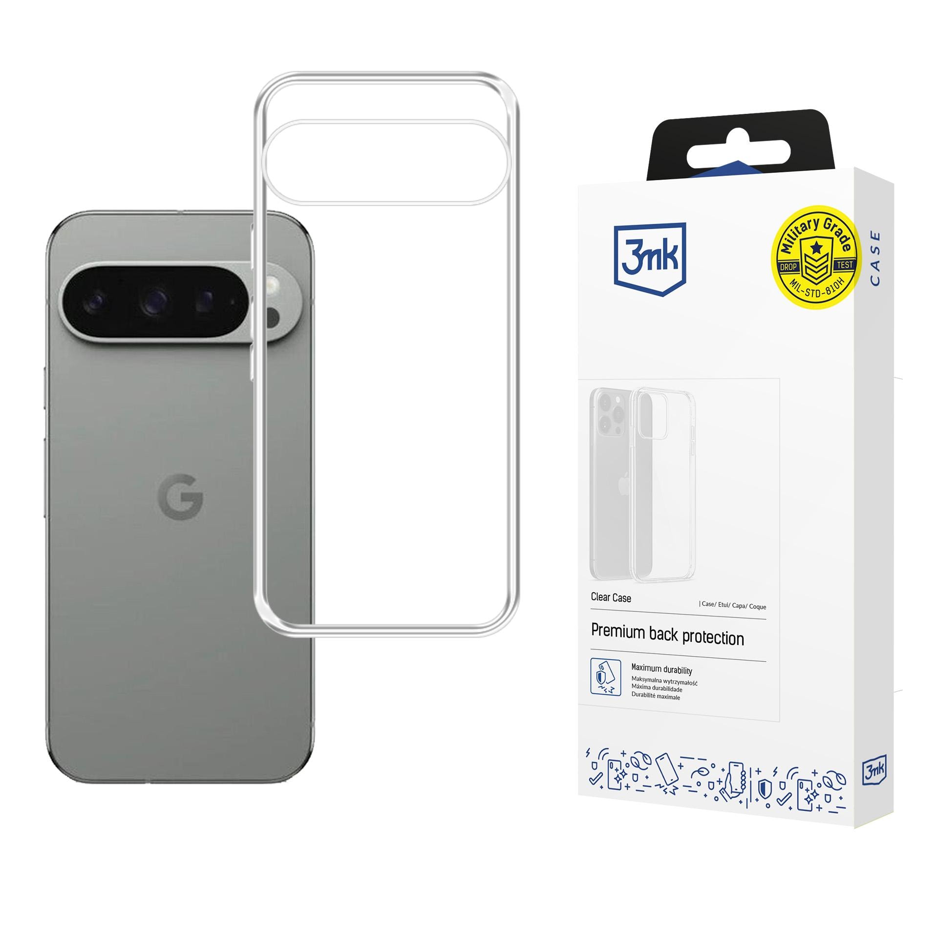 3mk gennemsigtigt cover til Google Pixel 10 / Google Pixel 10 Pro – gennemsigtigt