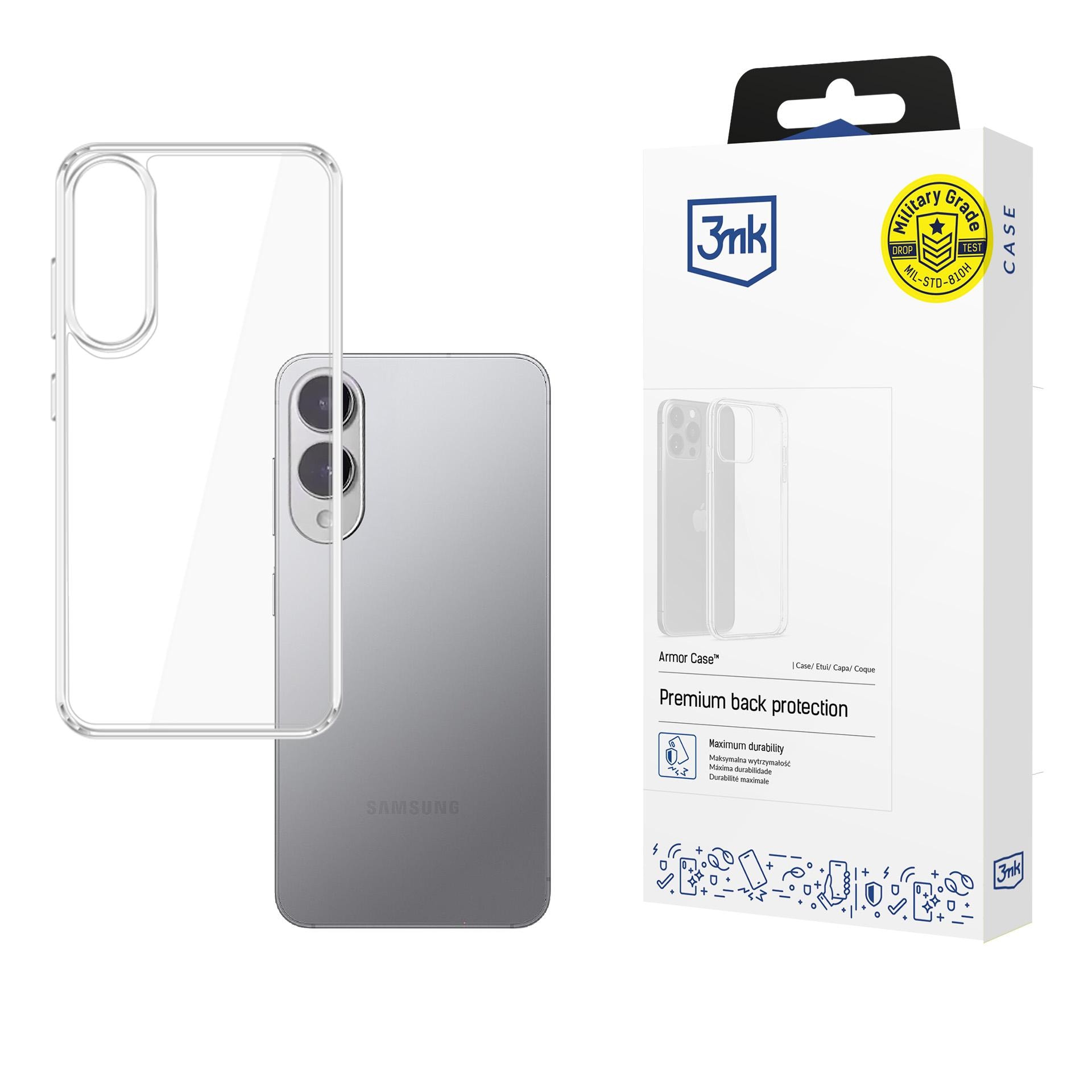 3mk Armor-etui til Samsung Galaxy S25 Edge – gennemsigtigt