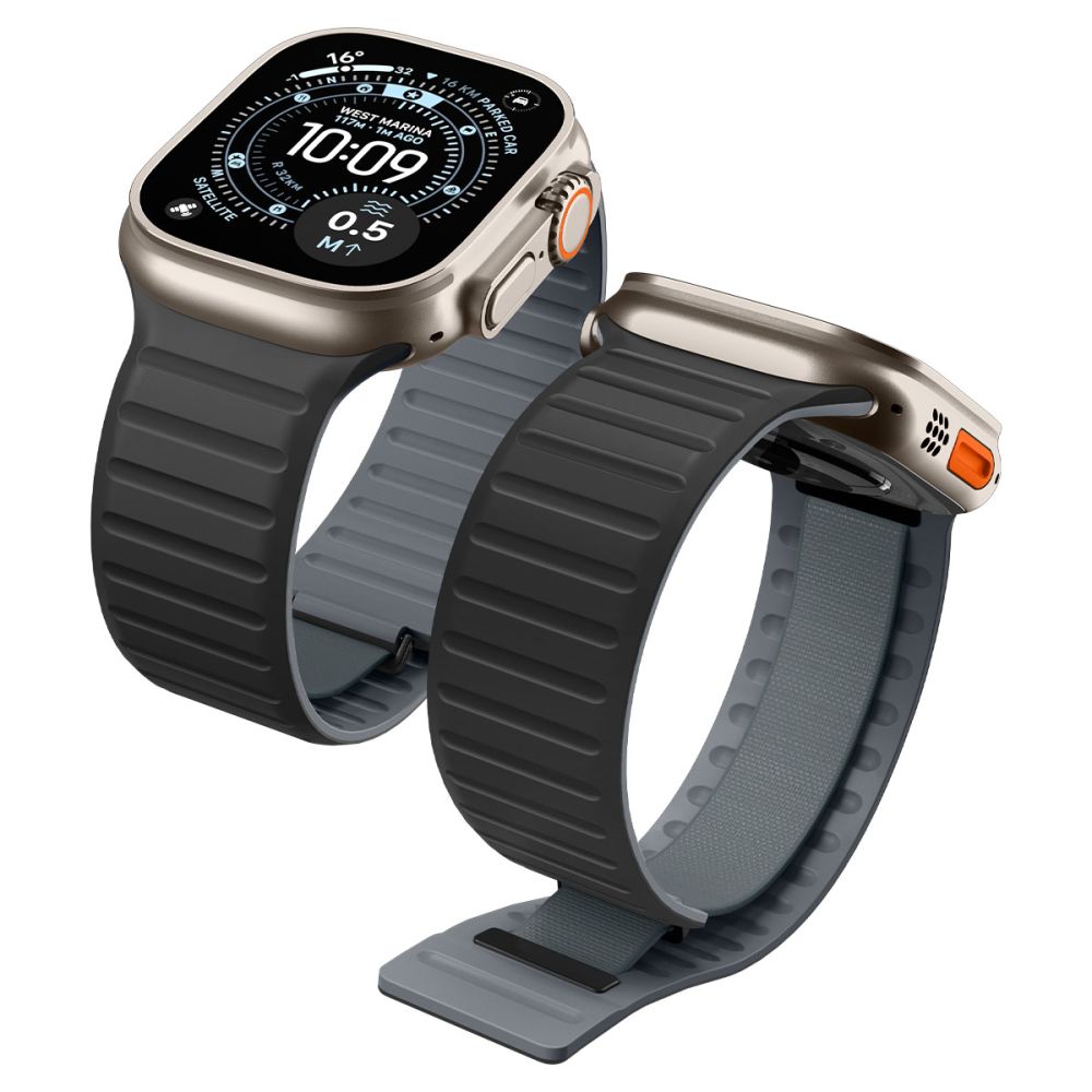 Spigen Athlex Air M-rem til Apple Watch 44 / 45 / 46 / 49 mm – sort og grå