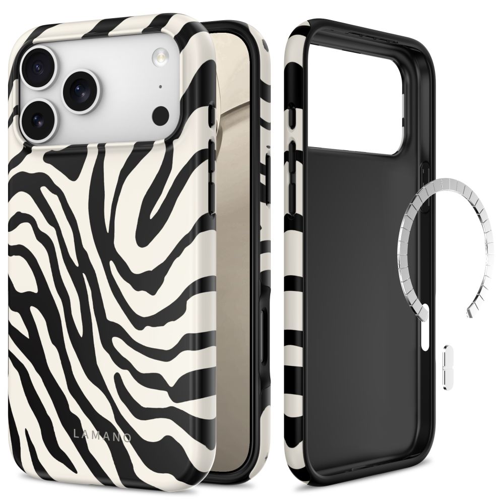 Tech-Protect Lamano MagSafe-etui til iPhone 18 Pro / 17 Pro – hvid og sort