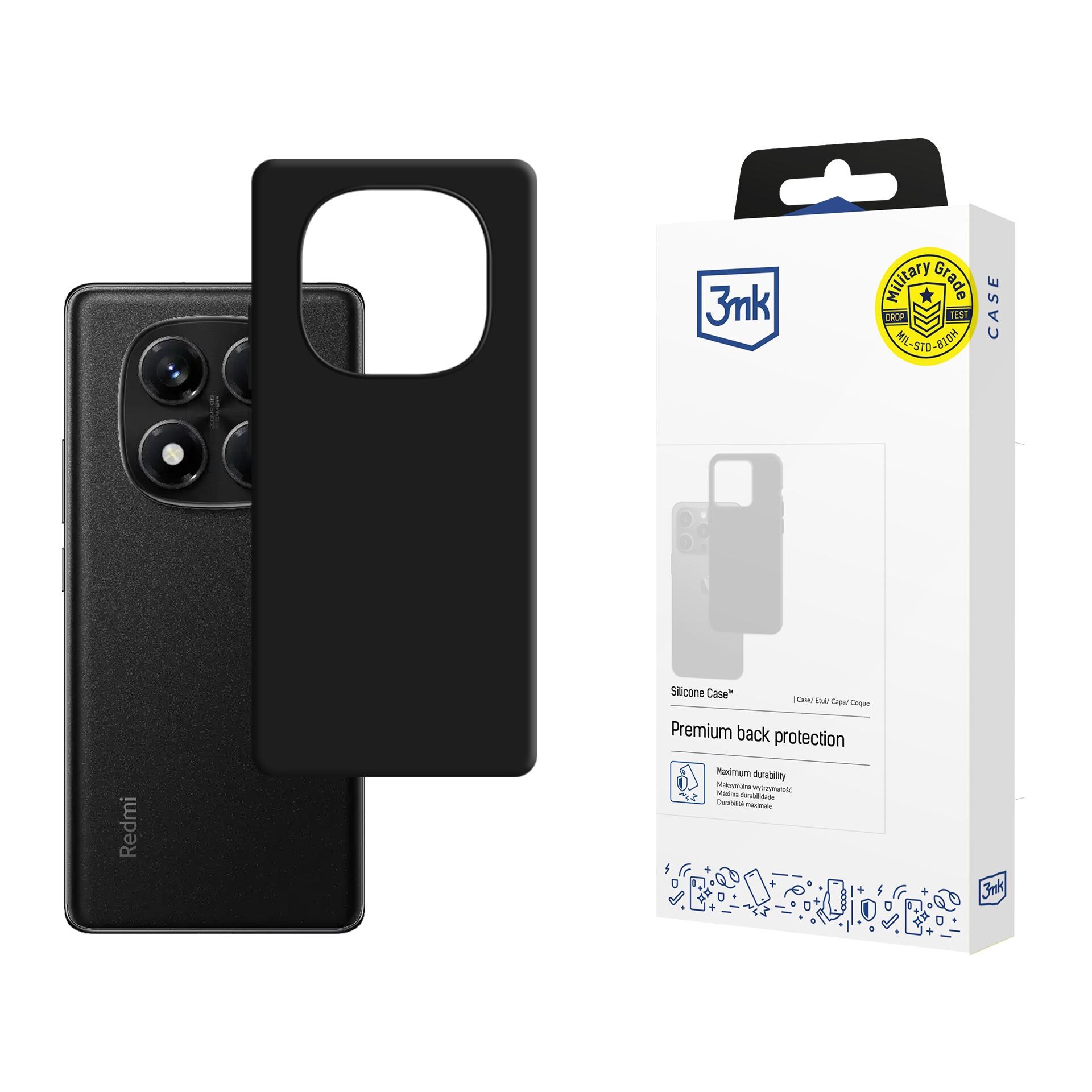 3mk silikoneetui til Xiaomi Redmi Note 14 Pro 5G – sort