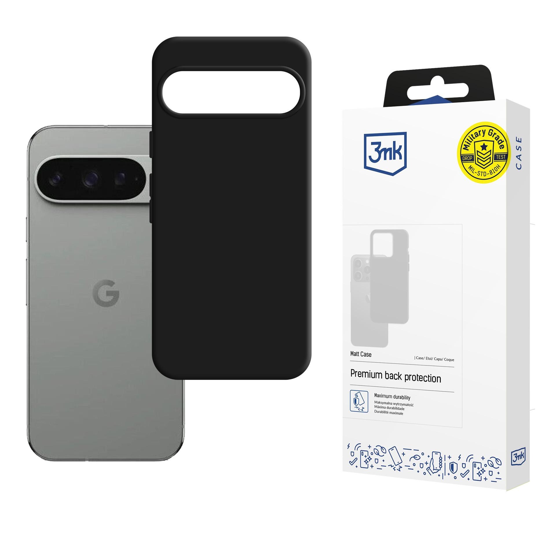 3mk mat etui til Google Pixel 10 / Google Pixel 10 Pro – mat sort