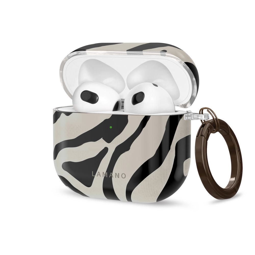 Tech-Protect Lamano-etui til AirPods 4 / 5 – sort og beige