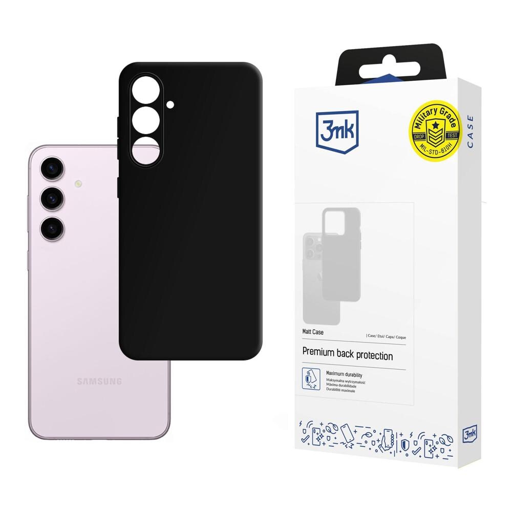 3mk mat etui til Samsung Galaxy S24 – sort