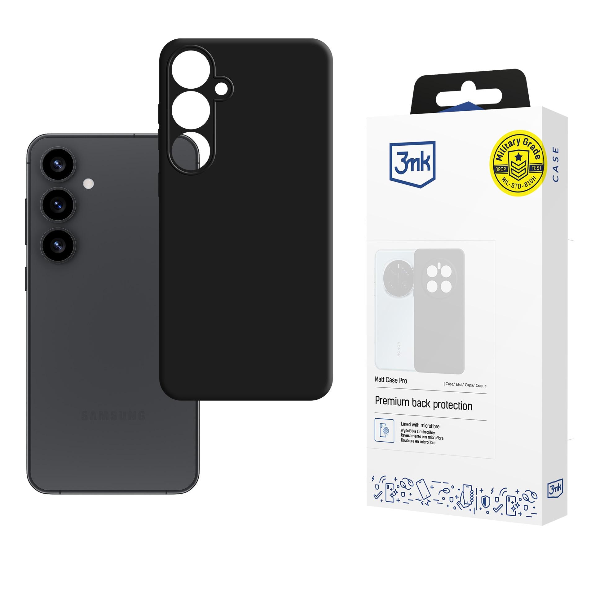 3mk Matt Case Pro til Samsung Galaxy S25+ – mat sort