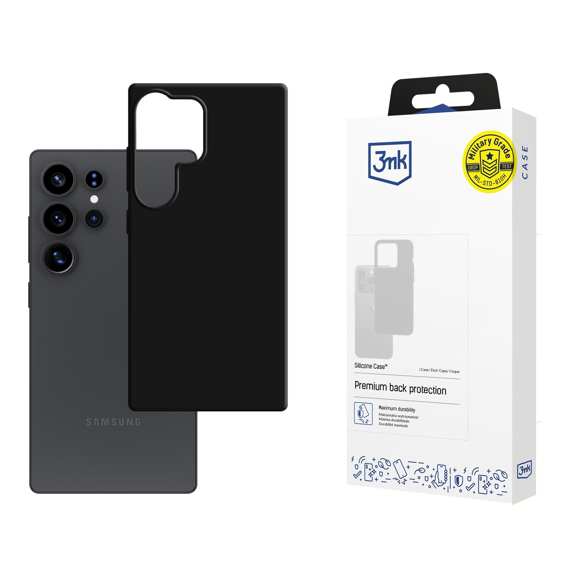 3mk silikoneetui til Samsung Galaxy S25 Ultra – sort