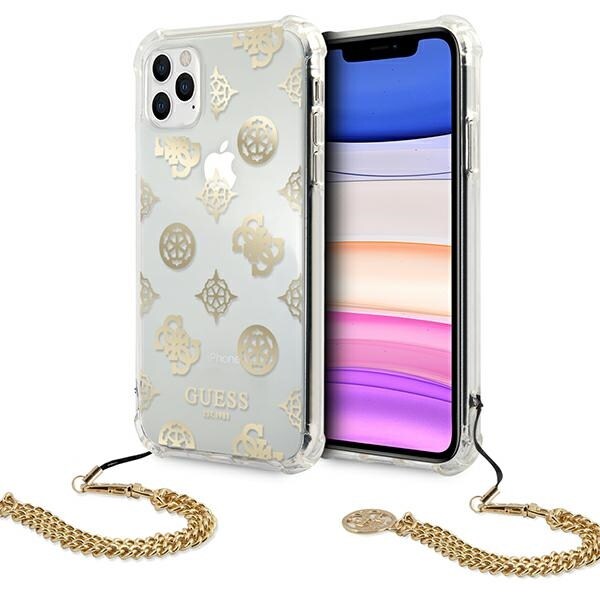 Guess Peony Chain Collection iPhone 11 Pro-etui – Guld
