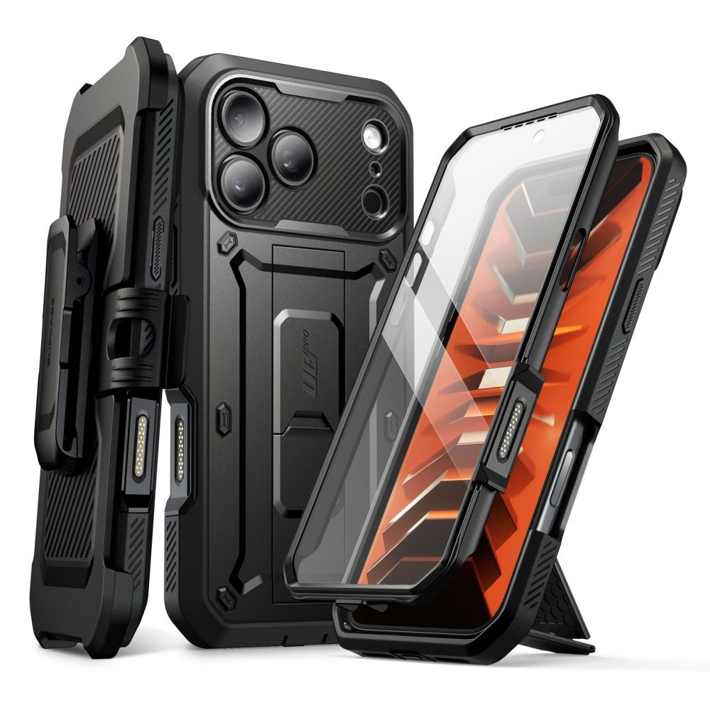 Supcase Unicorn Beetle Pro-etui til iPhone 18 Pro / 17 Pro – Sort