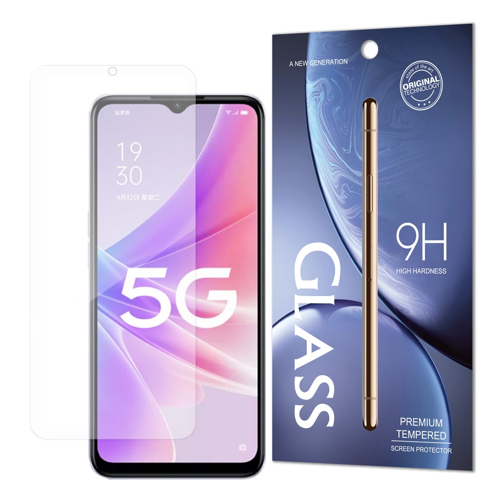 Hærdet glas 9H til Oppo A57 5G / A77 5G / A57 / Realme Narzo50 (emballage – konvolut)