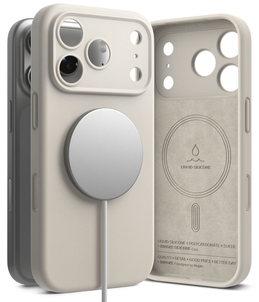 Ringke MagSafe-etui i silikone til iPhone 18 Pro – beige