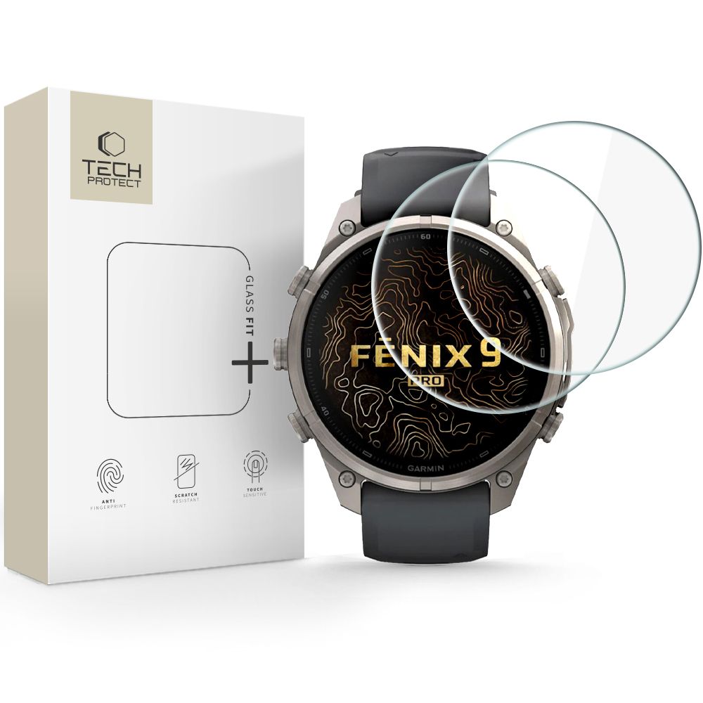 Tech-Protect Glass Fit+ hærdet glas til Garmin Fenix 9 Pro 47 mm