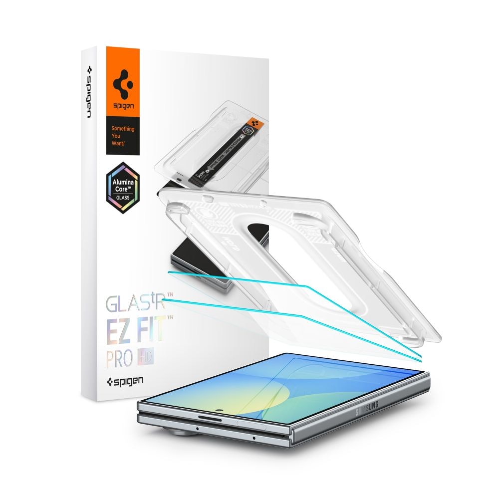 Spigen Glas.tR EZ Fit Pro HD, 2-pak med hærdet glas til Samsung Galaxy Z Fold 8